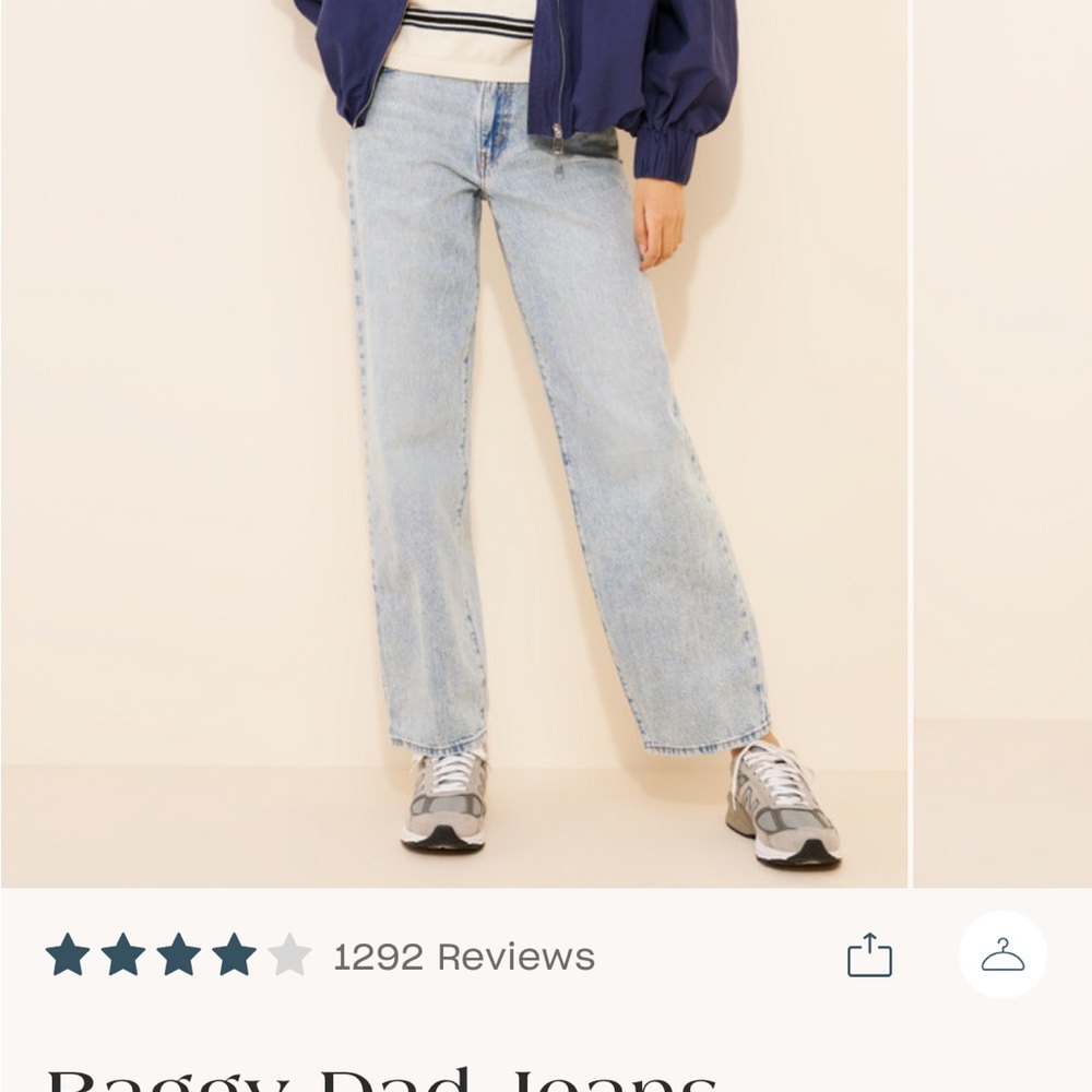 Levis Blue Baggy Dad Jeans